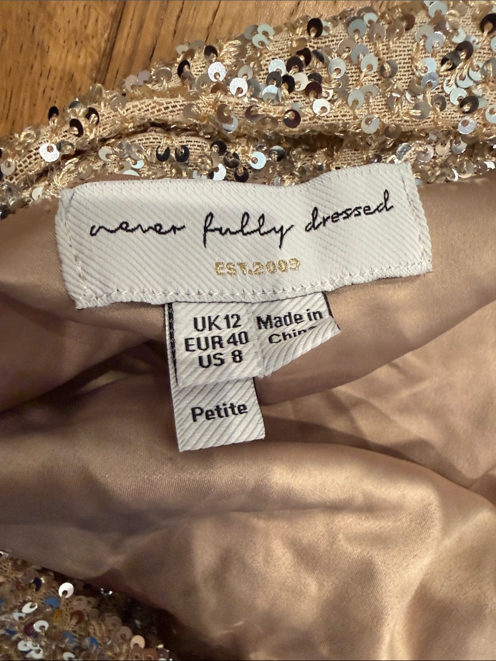 Never Fully Dressed Sequin Maxi Wrap Jaspre Skirt - PETITE - Picture 4 of 7